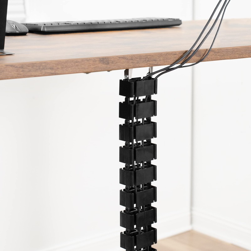 VIVO Under Desk Vertebrae Cable Management Kit, Adjustable Quad Entry