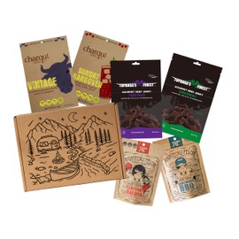 Craft Jerky Box (6 Pack) - Premium, Small Batch, Artisanal Beef Jerky Selection, High-Protein, Unique Gift Basket for Father's Day, Men, Dad, Stocking Stuffer, Healthy Snacks…