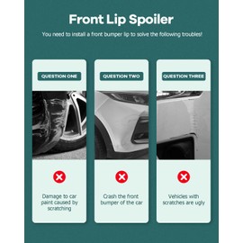 SCITOO Plastic Front Lip Spoiler fits for 2013-2015 for Nissan for Sentra Matte Black Front Bumper Lip