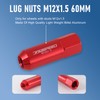 JDMSPEED - Tuercas de aluminio extendidas de 60 mm de