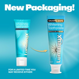 Lumineux Teeth Whitening Toothpaste 3 Pack Peroxide Free Enamel Safe for Sensitive Whiter Teeth, Fluoride Free, No Alcohol, Artificial Colors, SLS Free Dentist Formulated - 3.75 Oz