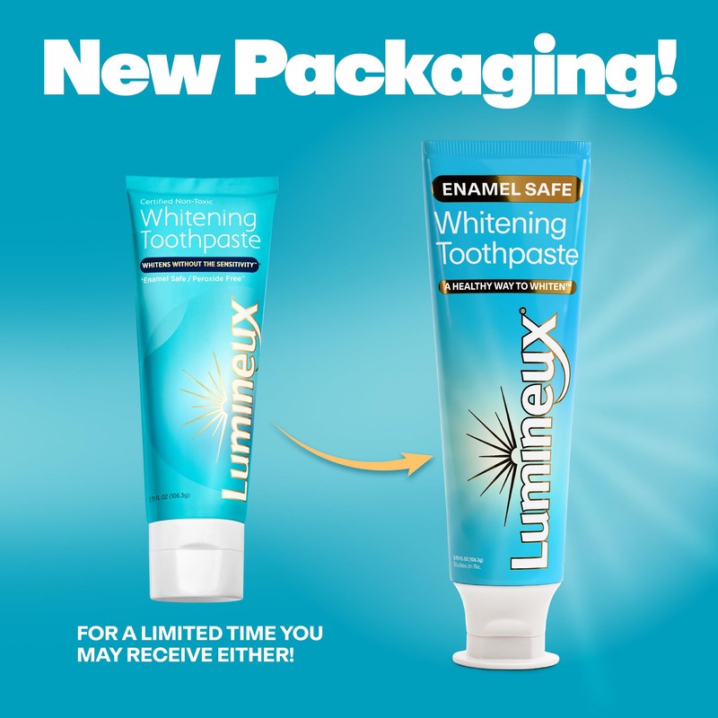 Lumineux Teeth Whitening Toothpaste 3 Pack Peroxide Free Enamel Safe