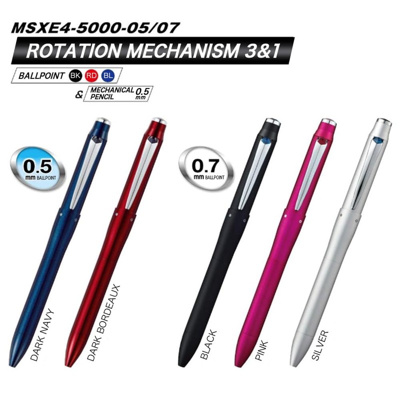 Mitsubishi Pencil Multi-Function Pen, Jetstream Prime, 3 & 1, 0.5,