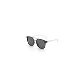Nautica Men's N3637SP Round Sunglasses, Matte Grey/Grey Polarized, 54 mm