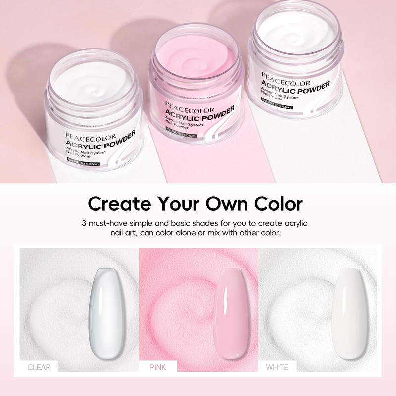 Acrylic Nail Kit for Beginners with Everything ,11 Colors Acrylic