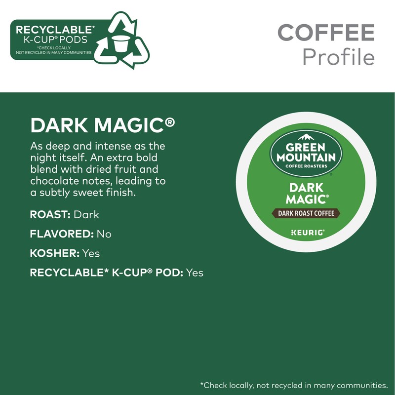 Green Mountain Coffee Roasters Dark Magic Coffee, Keurig Single-Serve K-Cup