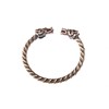 Windalf Viking Women's Bronze Bangle Dracon 5.7 cm Corded Dragon