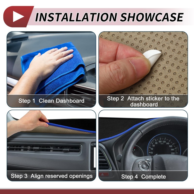 HEROFFIX Dashboard Dash Cover for Toyota RAV4 2019-2021 Interior Dashboard