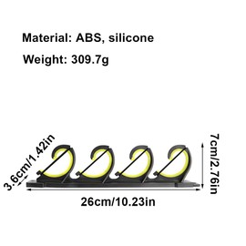 Pvnoocy 2 Pairs Horizontal Fishing Rod Holder, Fishing Rod Holder for Garage, Wall or Ceiling Mounting, Fishing Rod Holder for 8 Rods, Fishing Equipment as a Gift for Men