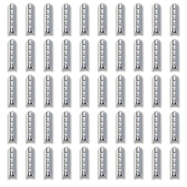 50PCS Shoelace Bullet Metal Ends, Silver Aglets for Shoelaces Repair, Metal Shoe Lace Tips Replacement for Paracord Hoodies Sneakers Canvas Shoestrings