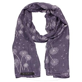 SwankySwans Dandelion Celebrity Designer Scarf Womens Scarf Shawl Wrap Ladies Long Scarf (Purple)