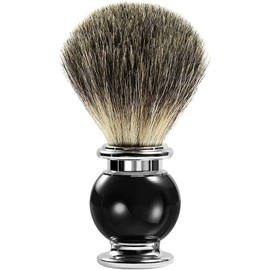 GRUTTI Shaving Brush - Men's Shaving Brush Made of Badger Hair Silver Tip Shaving Brush Made of Real Hair Badger Bristles Handmade from 100% Real Badger Hair for Wet Shaving with Safety Razor