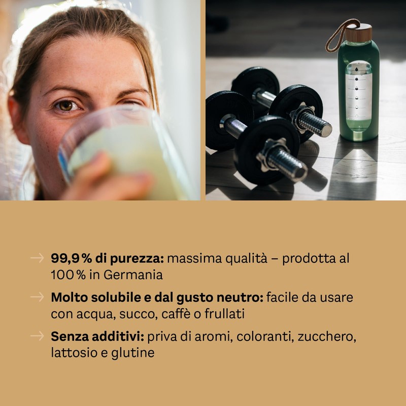 Doppelherz Creatine Monohydrate, Creatina Monoidrata in Polvere, 500 g