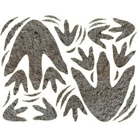 150 Pcs Dinosaur Decor Dinosaur Footprints Wall Decals, Peel and Stick Dinosaur Footprint Stickers, Realistic Dinosaur Footprint Wall Stickers Suitable for Baby Room Bedroom Decoration (Grey 150 Pcs)