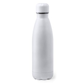 eBuyGB Metal Water Bottle 790ml Stainless Steel Leakproof Drinks Bottle Reusable BPA Free Matt Water Bottles - Travel Cup for School, Gym, Outdoor, Yoga & Sports - White (Pack of 1)
