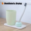 Urbanstrive Sleek Mini Ceramics Toothbrush Holder Stand for Bathroom Vanity
