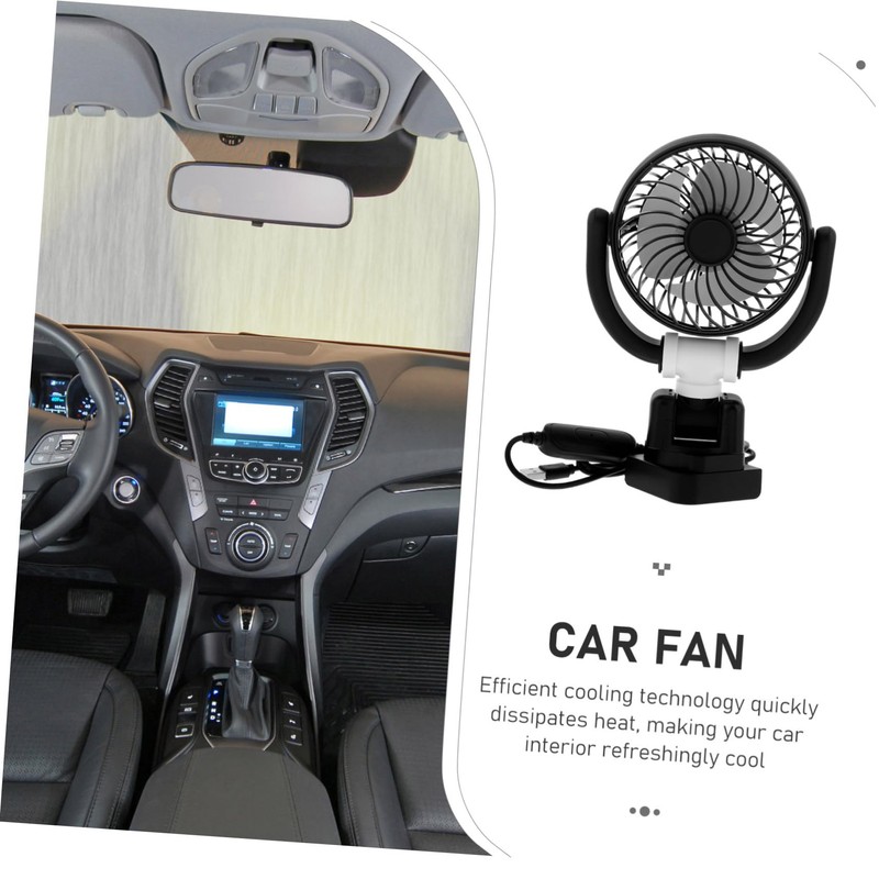 Alipis Portable Car Fan Efficient Cooling Air Circulation Fan for