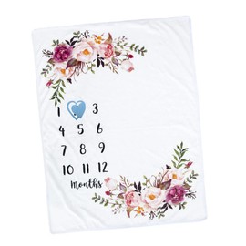 SHOWERORO Flannel Baby Photography Background Blanket Soft Fluff Absorbent Breathable Swaddle Stroller Cover for Newborns