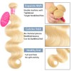 Blonde Human Hair Bundles with Closure 100% Unprocessed 613 Body