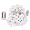 LED Ball String Lights USB Interface 8 Light Modes Warm