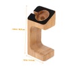 TEHAUX 1Pc Bamboo Smart Watch Charging Stand Elegant Natural Holder
