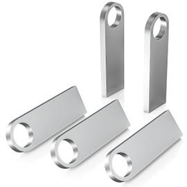 ABLAZE Memoria USB de 16 GB, USB Paquete de 5 USB 2.0 Memory Stick 16 GB USB Flash Drive Bulk Pendrive Thumb Drives (Plata.)