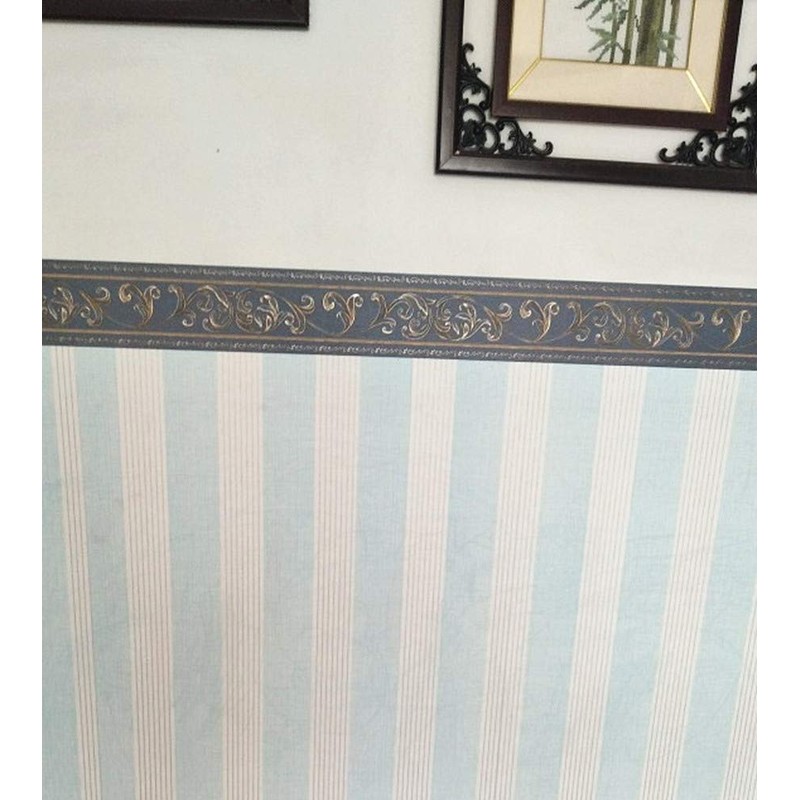 WDragon Floral Pattern Molding Peel Stick Wall Border for Home