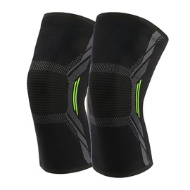 슈퍼캘리 고탄력 탄탄한 무릎 보호대 Supercalli High Elasticity Firm Knee Support, 블랙 × L × 2개