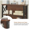 HOMBAZAAR 4-Tier Small Bookshelf, 35.4 Inch Short Book Shelf with