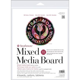 Pro-Art (564-11 500 Series Mixed Media Board, Vellum, 11"x14", 4 Sheets
