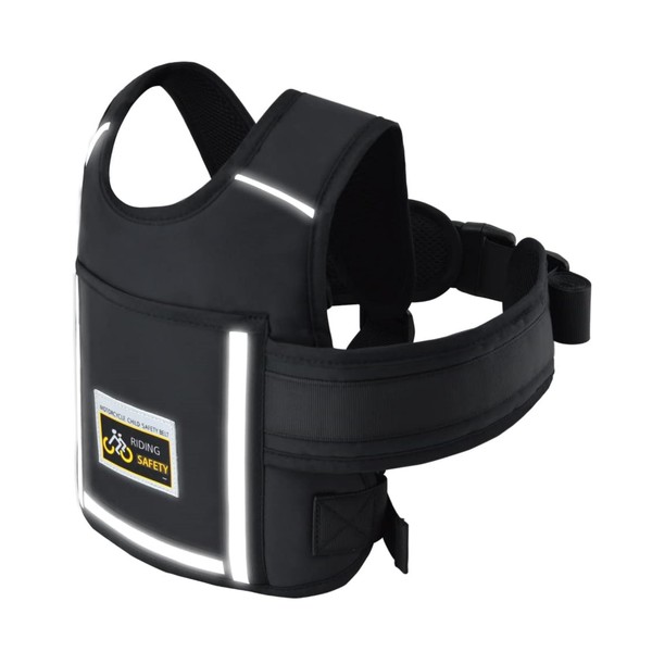 Kindersitz Motorrad Sicherheitsgurt, Einstellbarer Motorrad Kindergurt mit Reflektierenden Streifen, Verstellbarer