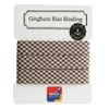 Gingham Bias Binding Brown Large Check 20mm x 5m, Yarn