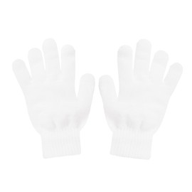 UTTPLL Stretchy-Mittens-Sports-Knit-Gloves Women Men Magic Gloves Unisex Winter Full Finger Elastic Warm Mittens Cospaly Costume White One Size