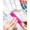 Honagu Triangular Ruler Set, 4+1Pieces Aluminum Alloy Ruler, Metal Drafting