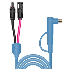 JacEnergy Solar Panel to DC 8mm Adapter Cable, Solar Connector to DC8mm ，DC 8mm Connector with DC8020 Converter for Portable Power Station GZ Yeti Jakery Solar Generator 12AWG+14AWG Heavy Duty