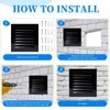 2 Pcs 12" x 12" Gable Vents for House Aluminum