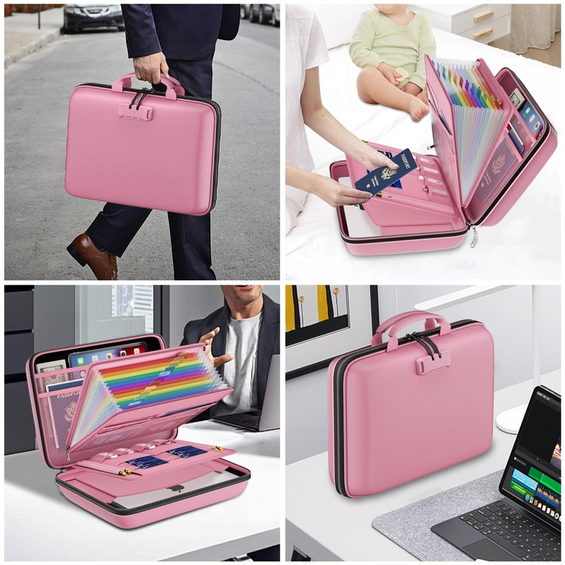 DocSafe Fireproof File Organizer with Lock, Hard-Shell Case Fireproof Document