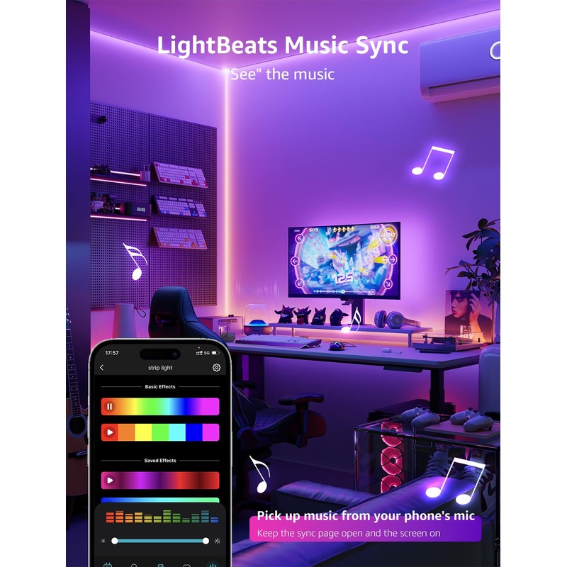 Lepro SE1 AI Smart LED Strip Lights - 32.8ft RGB