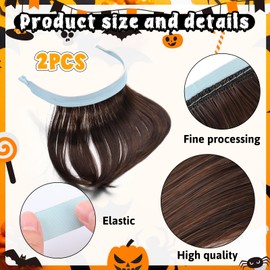Suncalla 2 Pcs Mullet Wig Eyewear Retainer Funny Wig for Men Women 80s Costumes Fancy Party Accessory Cosplay (Dark Brown)