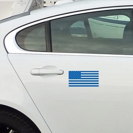 NBFU American Usa Flag 3 (Azure Blue) (Set Of 2) Premium Waterproof Vinyl Decal Stickers For Laptop Phone Accessory Helmet Car Window Bumper Mug Tuber Cup Door Wall Decoration