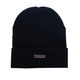 BANDIDOS Black Thermal Winter Beanie Hat for Mens and Womens. Unisex Running Outdoor Sport Winter Work Knit Hat Lightweight Skull Caps Beanie