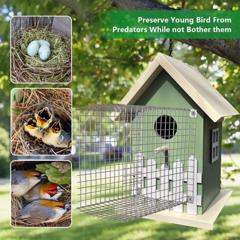 Tryly 2Pcs Bluebird House Protector Guards, Stainless Bird House Entrance,Designed