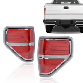 G-PLUS Rear Tail Lights Brake Lamp Assembly Fit 2009-2014 Ford F150 2/4 Door (Not Fit Flareside Models,Not Fit Ogriginal Model with LED Tail Lamp) Red luces traseras, faros traseros Left & Right