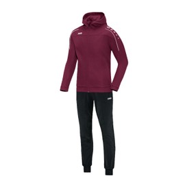 JAKO Classico Women's Polyester Tracksuit with Hood Maroon Size 48 - Jogging Suit 2-Piece for Sports and Everyday Use Jogging Bottoms and Training Jacket