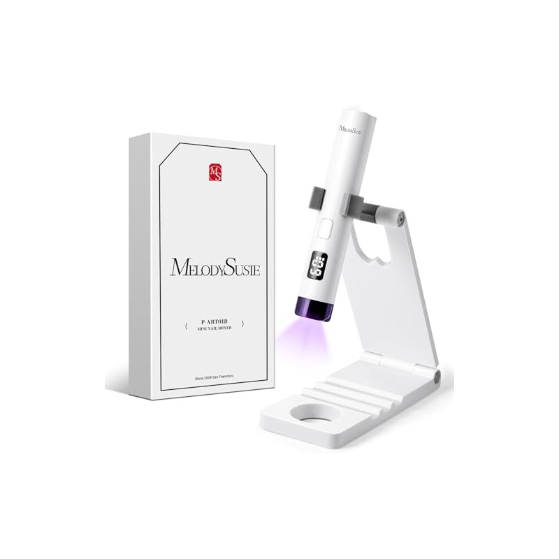 MelodySusie Handheld UV Light for Gel Nails with Stand, Mini