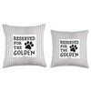 Reserved For The Golden Retriever - Golden Retriever Throw Pillow