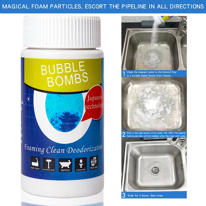 4pcs Bubble Bombs Drain Cleaner, Quick Dredge Pipeline, Powerful Sink