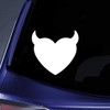 Bargain Max Decals Devil Heart Silhouette Sticker Decal Notebook Car