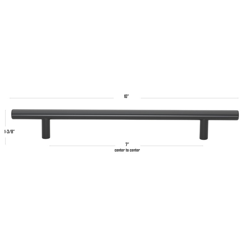 GlideRite Hardware 7" Center Solid Handle Bar Pull 10" Long,