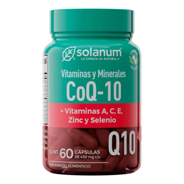 Solanum Vitaminas Y Minerales Coq-10 60caps De 450mg Sin sabor